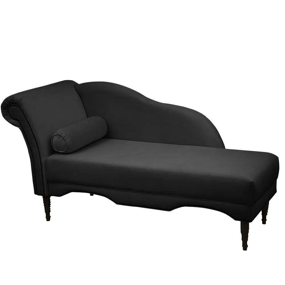 Chaise Longue Divã Copenhagen 160cm Shop Das Cabeceiras Preto