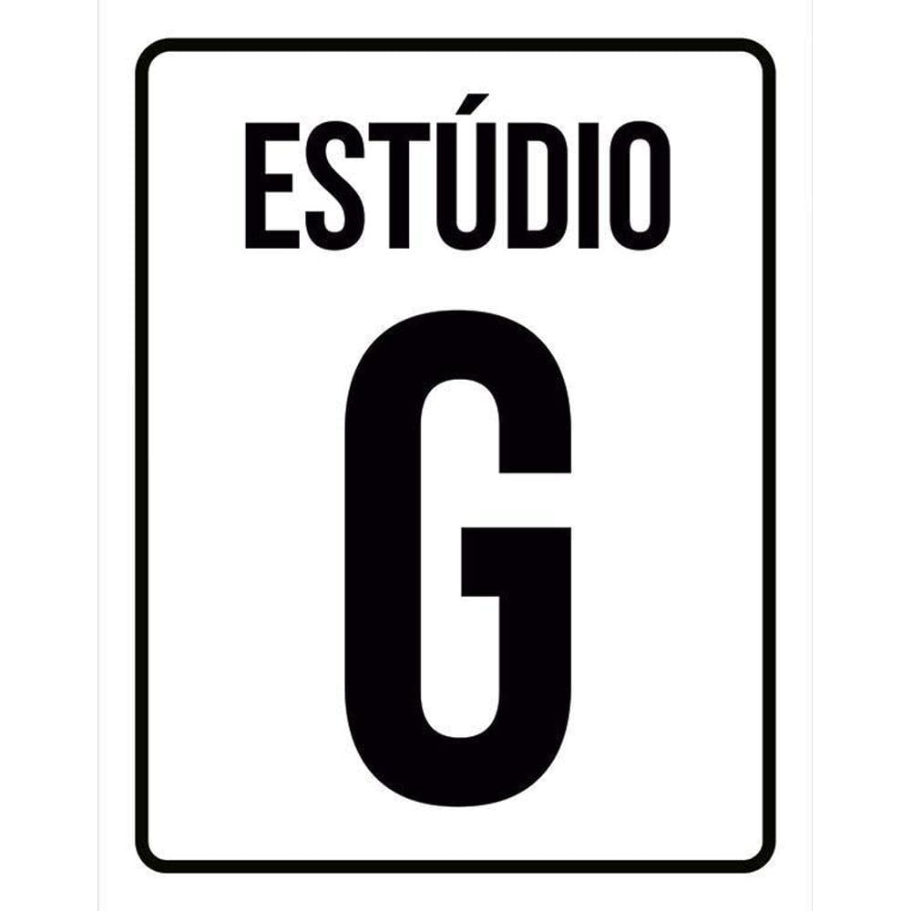 Placa Sinalização - Estúdio G 36X46
