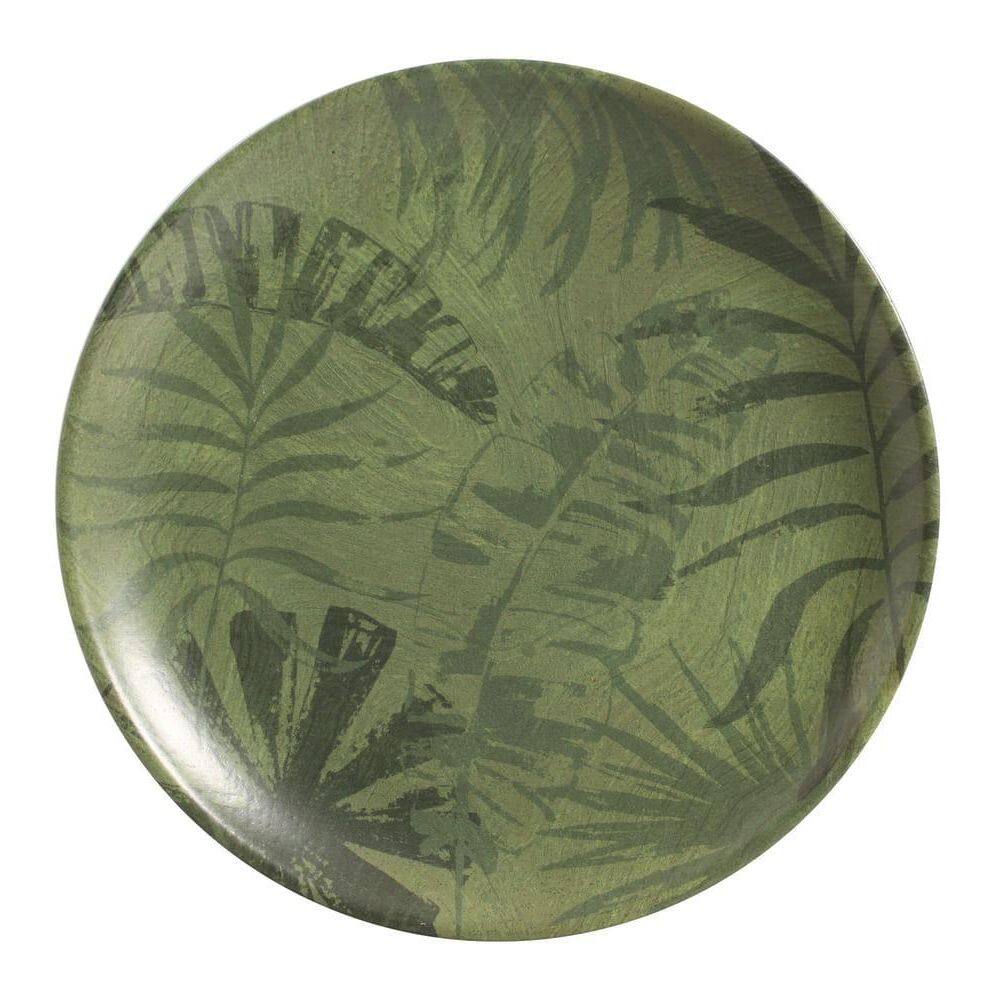 Conjunto Com 6 Pratos Raso Coup Palm Tree Olive 29Cm