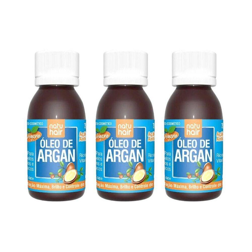 Oleo Capilar Natuhair 60Ml Argan - Kit Com 3Un