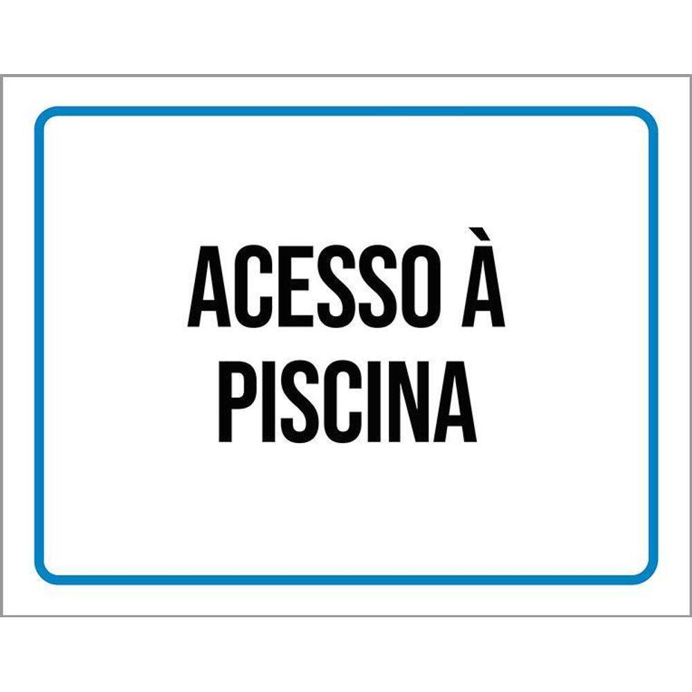 Kit 3 Placas Ambiente Sinalização Setor Acesso À Piscina