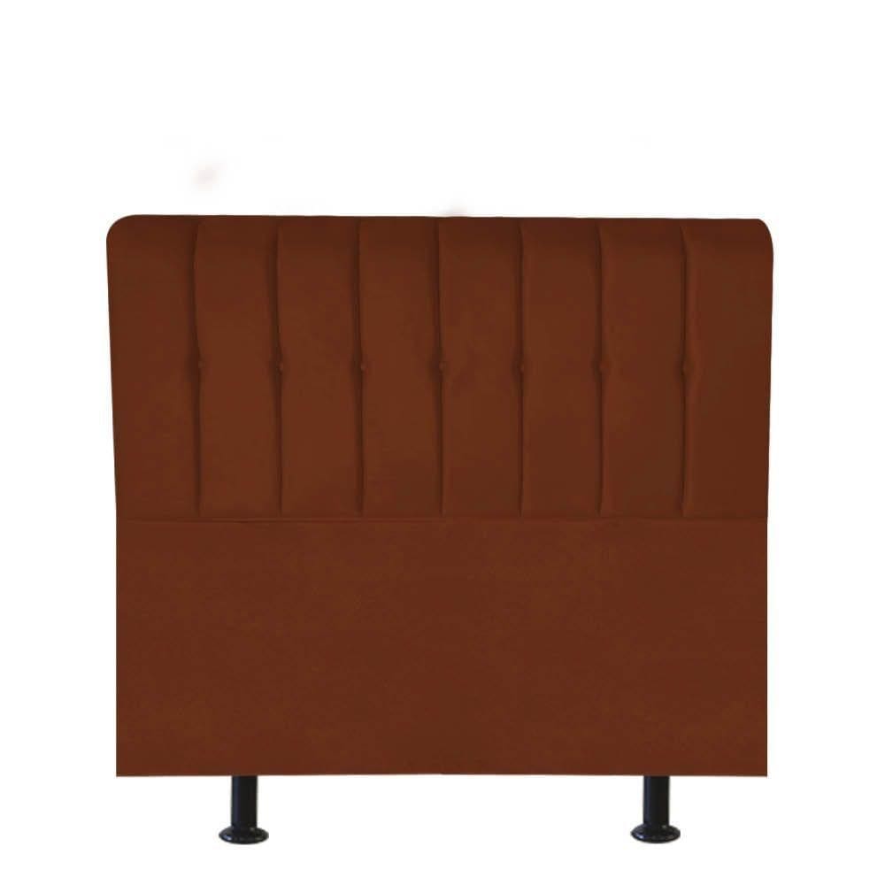Cabeceira Estofada Kiara 90cm Solteiro Box Quarto Suede Terracota Telha - Gat Magazine