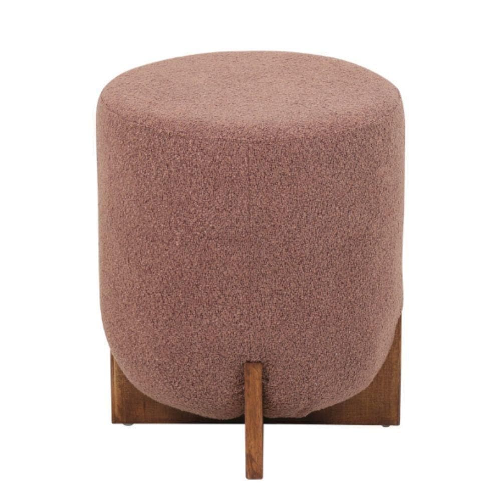 Puff Cravo - Bouclê Rosa Antigo