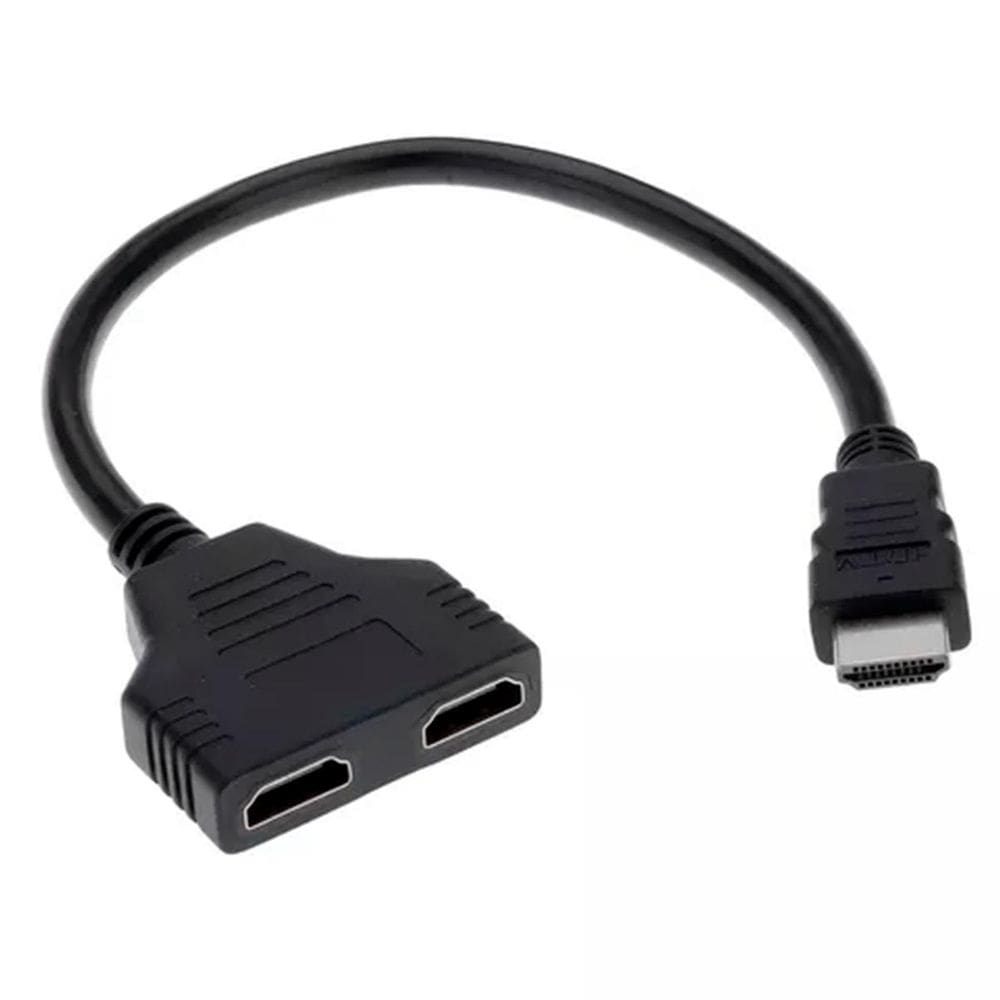Cabo Hdmil, 1X Hdmi Macho 2X Hdmi Fêmea, 20Cm, Preto Cbh.320