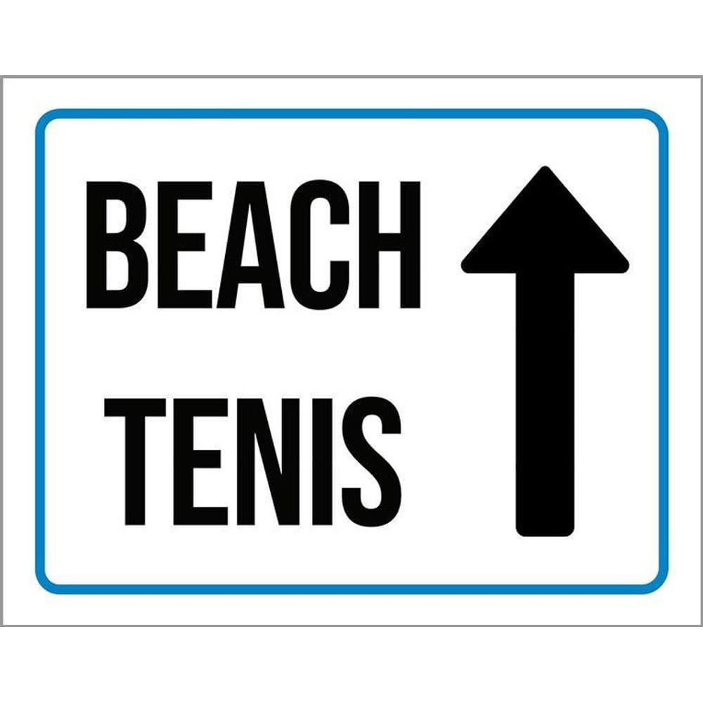 Placa Sinalização - Beach Tenis Seta 36X46