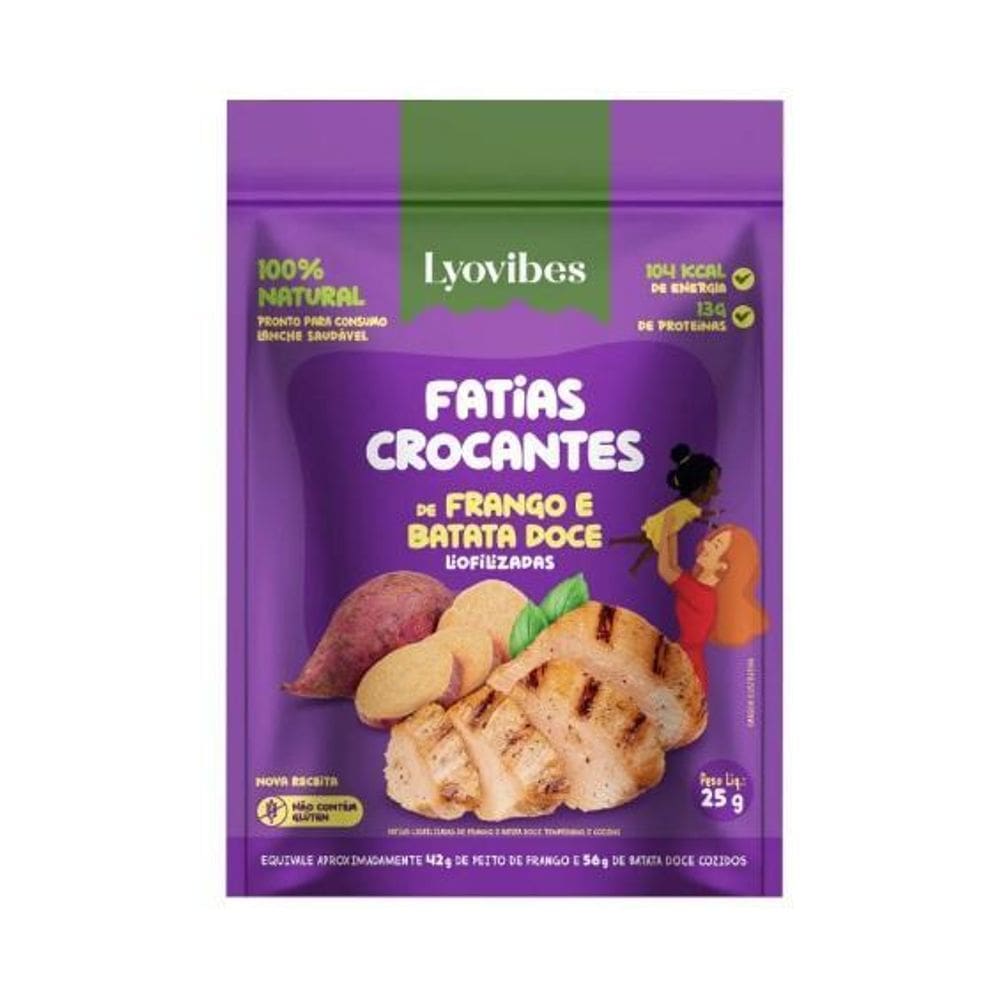 Snack De Frango Com Batata Doce Liofilizado Lyovibes 25G