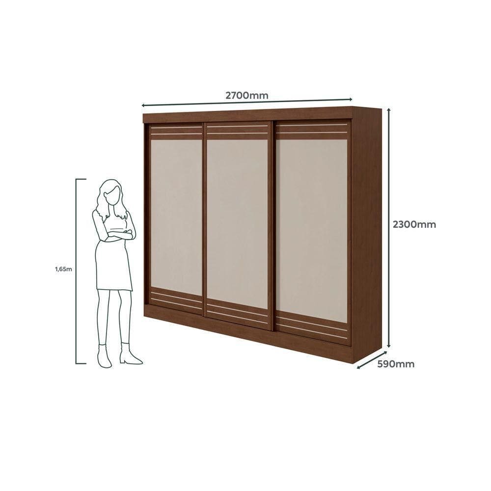 Guarda Roupa Lopas 03 Portas Nice | Extra