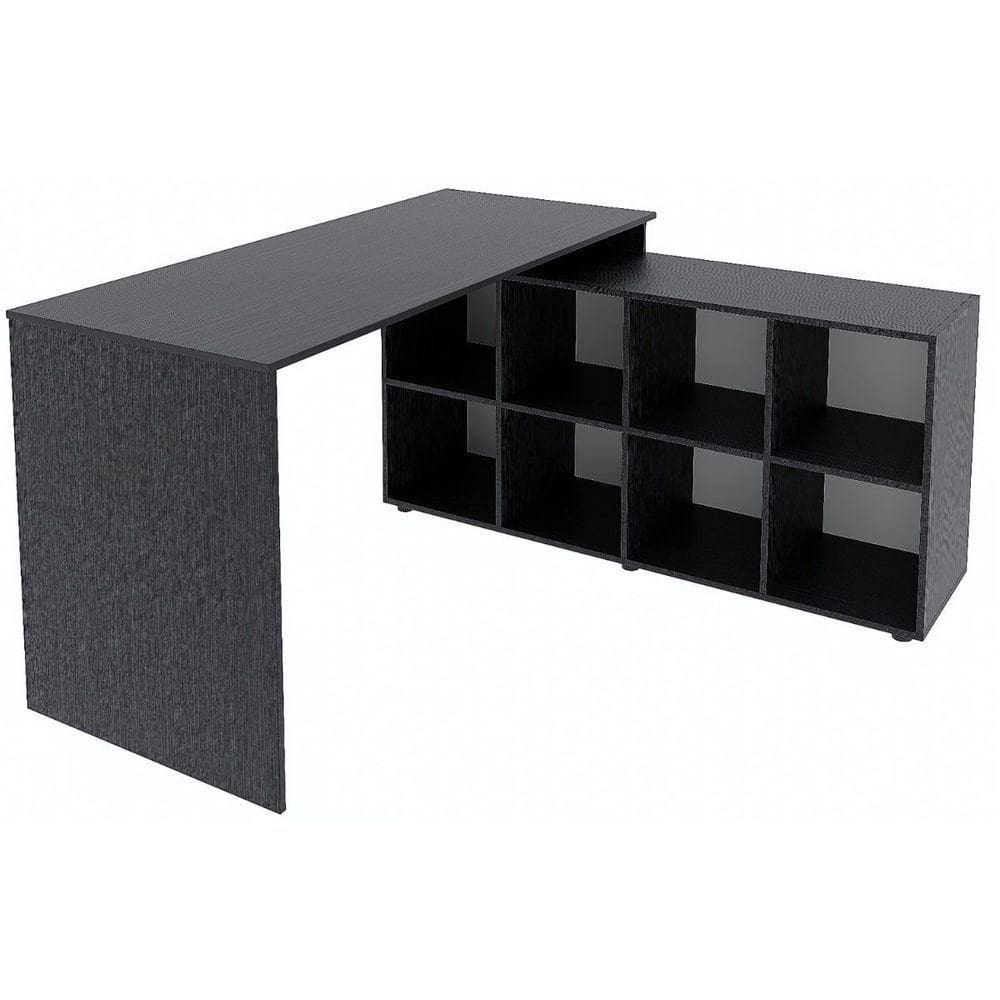 Mesa Escrivaninha Em L 8 Nichos Barcelona Preto