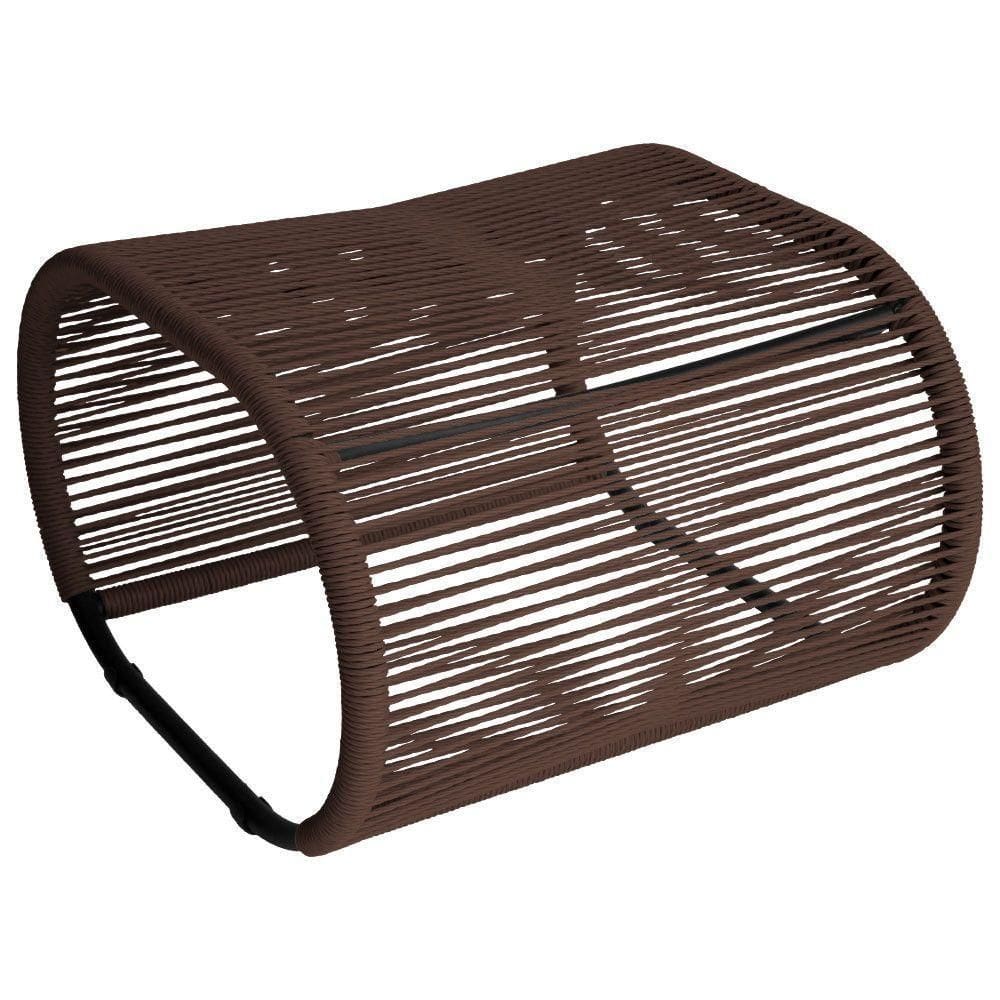 Puff Para área Externa Portugal Em Alumínio E Cordão Tabaco