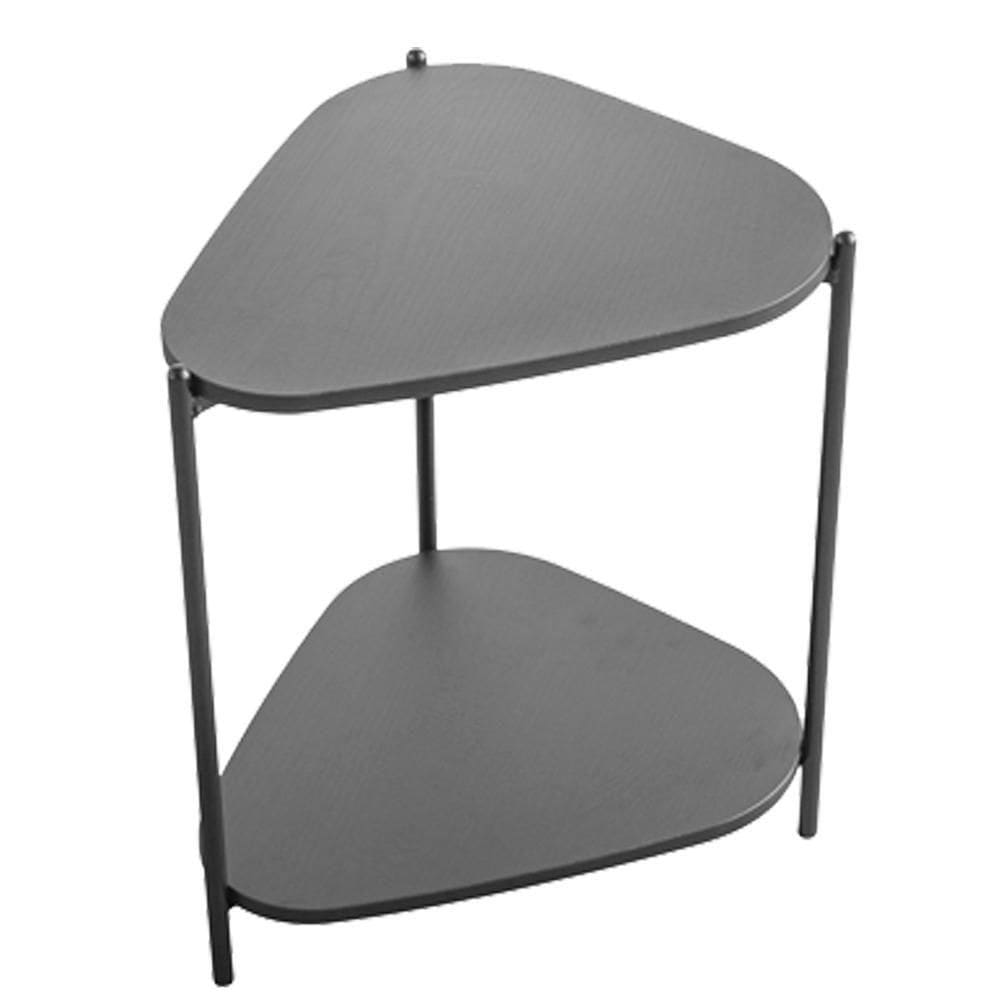 Mesa Lateral Organica Pe Metal Preto Nero 28016 Artesano Nero Preto
