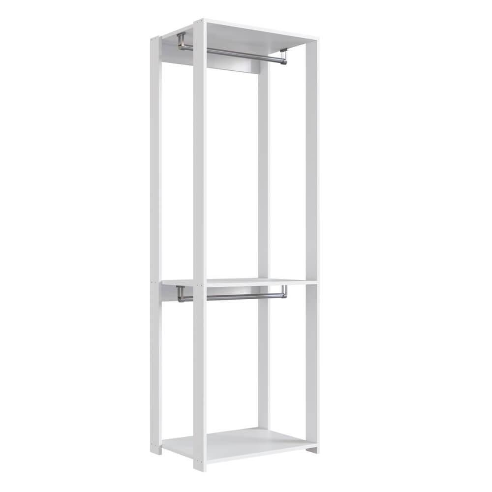 Guarda Roupa Closet 02 Cabideiros 183x60cm Branco Proddy Branco