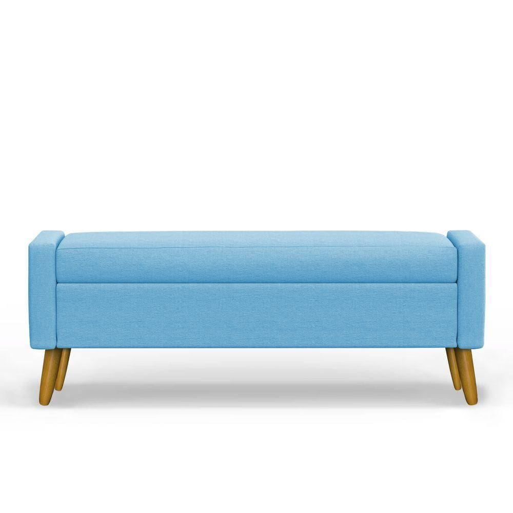 Recamier Bau Londres 1,20m Suede Azul Turquesa - Clique Decor