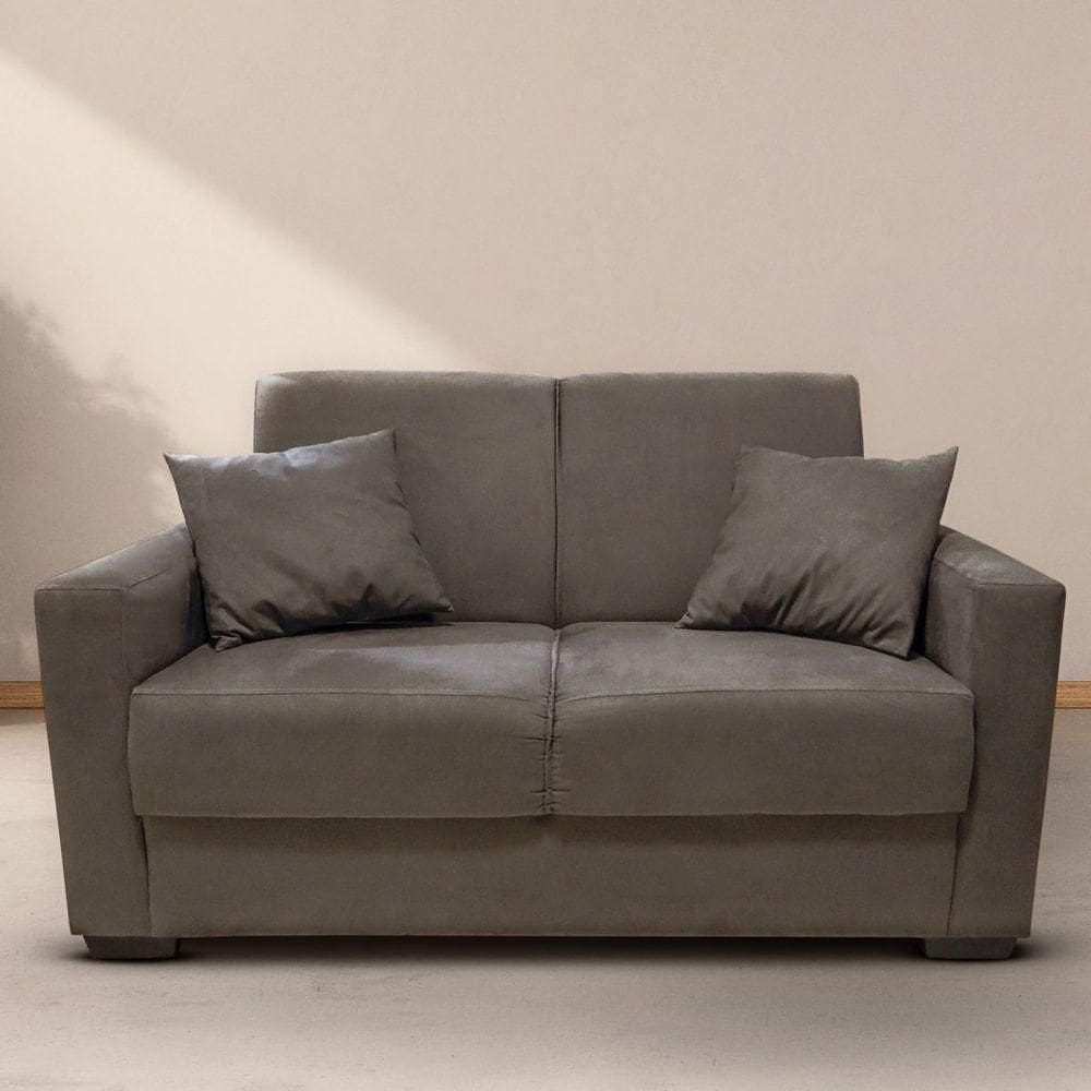 Sofá Estofado 2 Lugares Sala Estar Recepção Sofia Suede Marrom