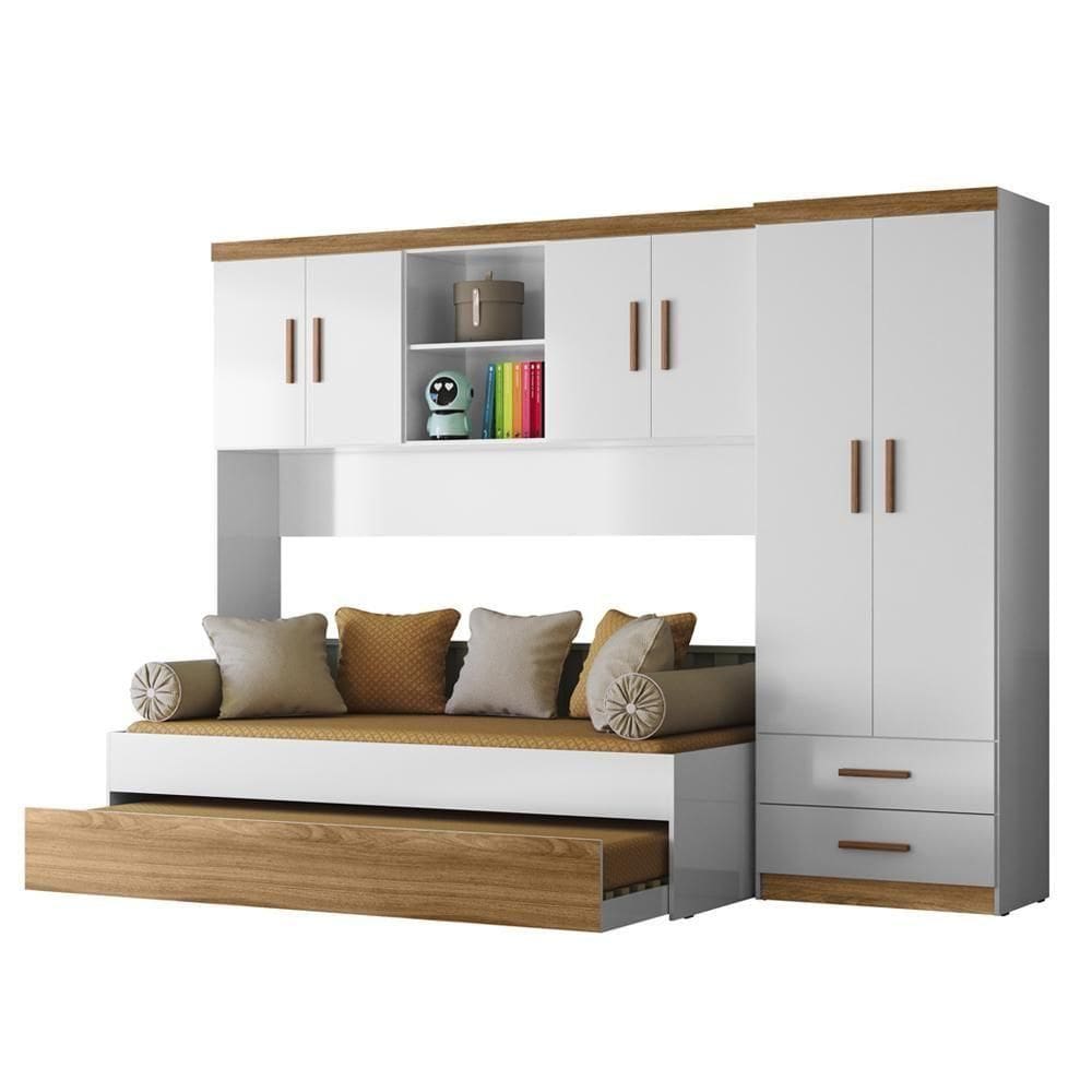 Dormitorio Infantil 3 Peças 990180 Branco Nature Plla Branco Nature