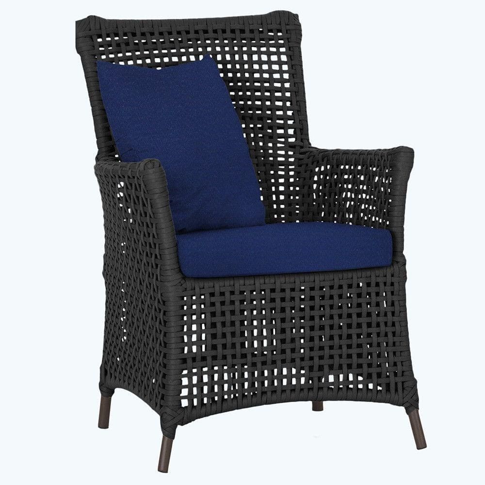 Poltrona Igapó Alumínio Pintura Marrom Corda Náutica E10 Preto