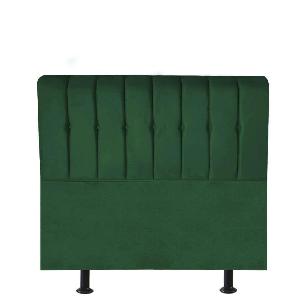 Cabeceira Estofada Kiara 100cm Solteiro Box Quarto Suede Verde - Gat Magazine