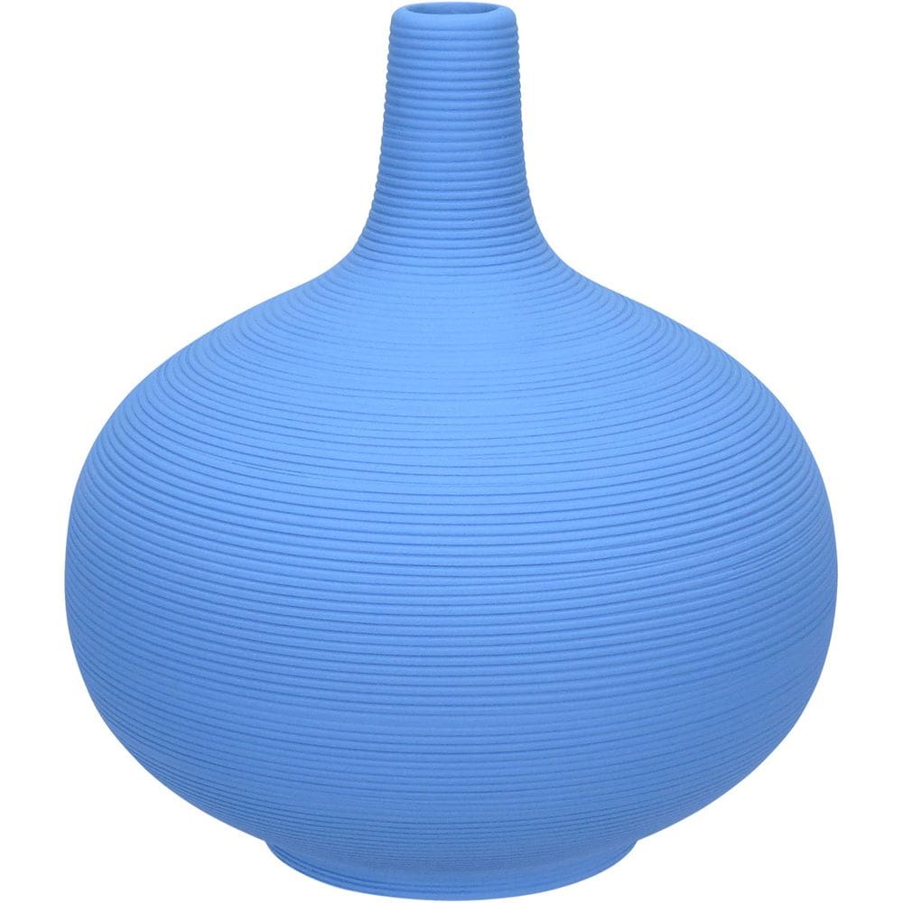 VASO DECORATIVO ENFEITE CASA GARRAFA HOME&CO CERÂMICA 20x18x18cm AZUL