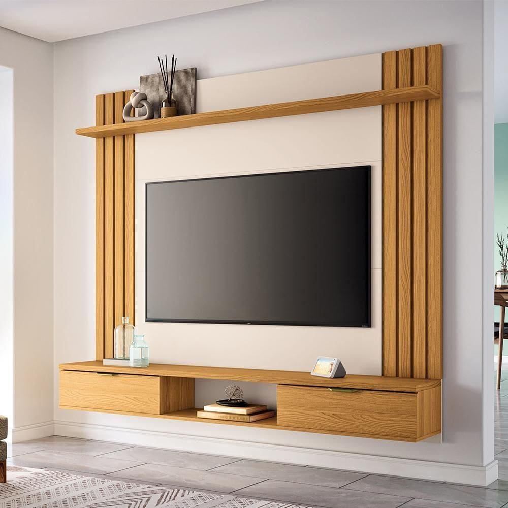 Painel Home Suspenso Solus Tv Até 70 Polegadas Cinamomo/off White