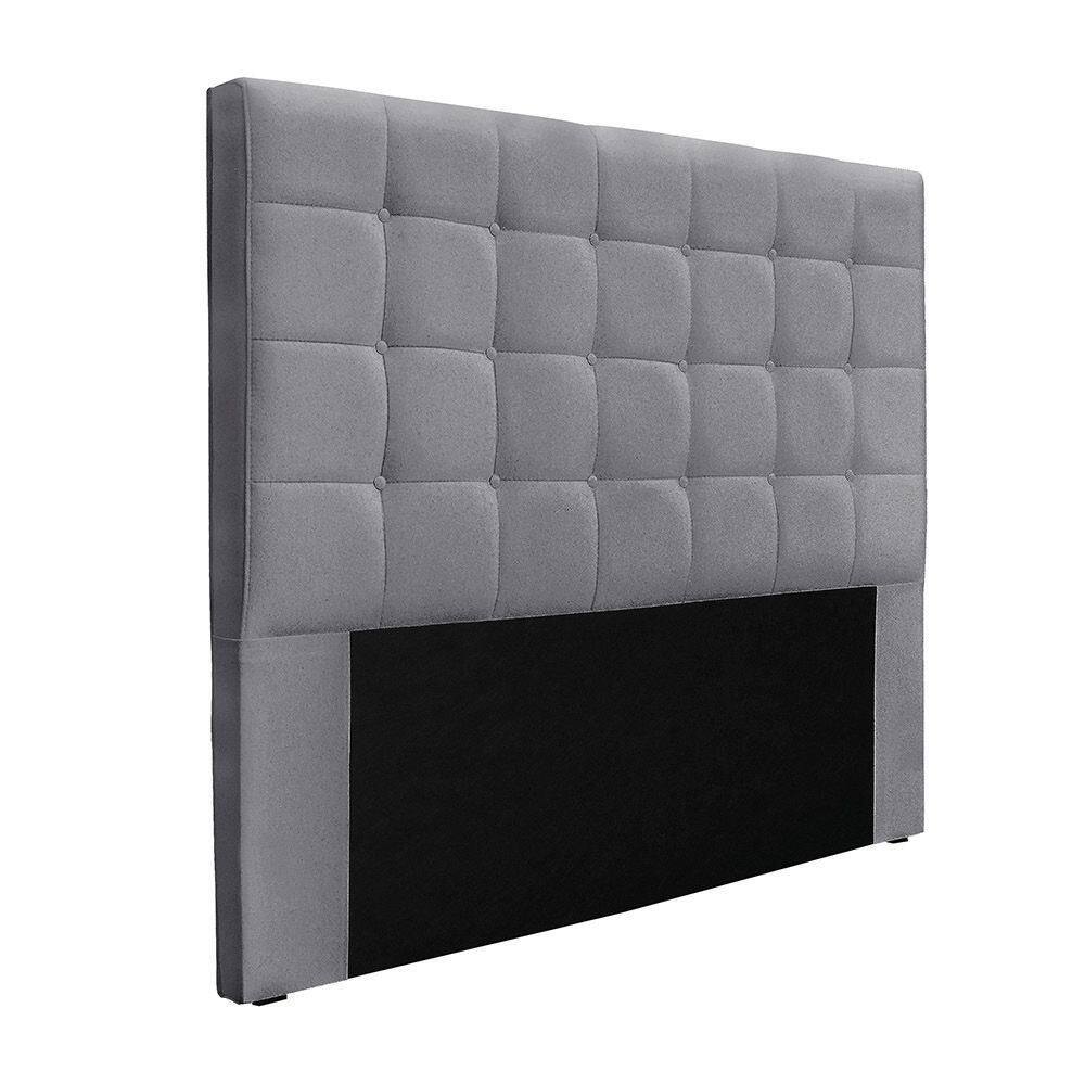 Cabeceira Cama Box Casal 140 Cm Verona Linho S04 Cor Cinza