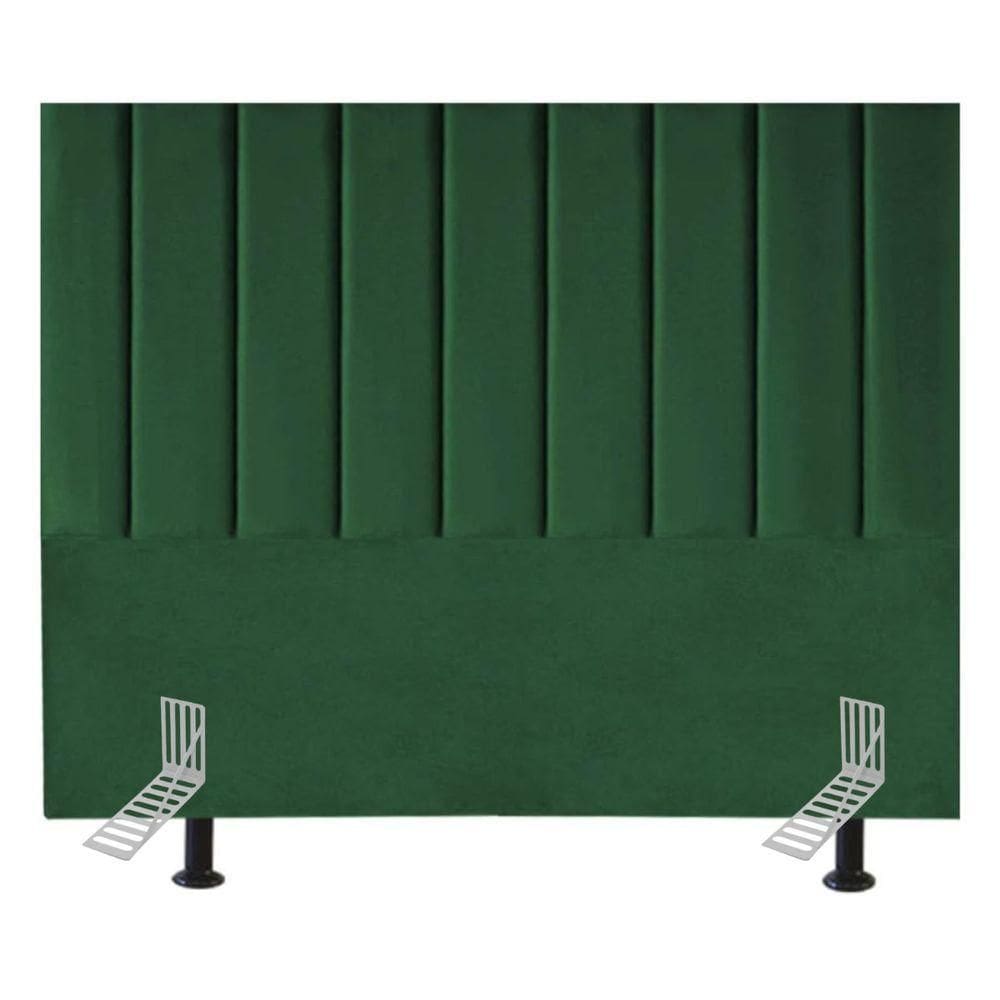 Cabeceira Cama Casal Queen Size 160 Cm Eloá Suede E Frame verde