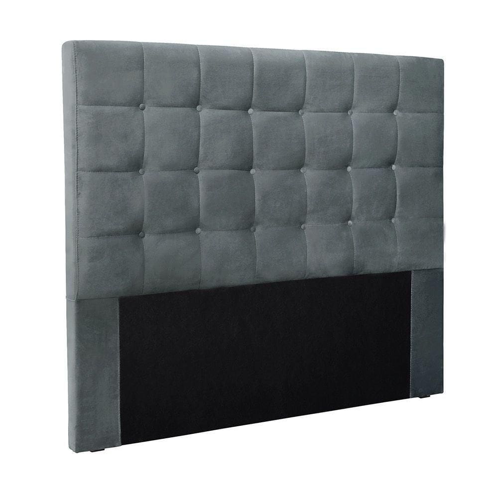 Cabeceira Cama Box Casal 140 Cm Verona Veludo S04 Cor Cinza