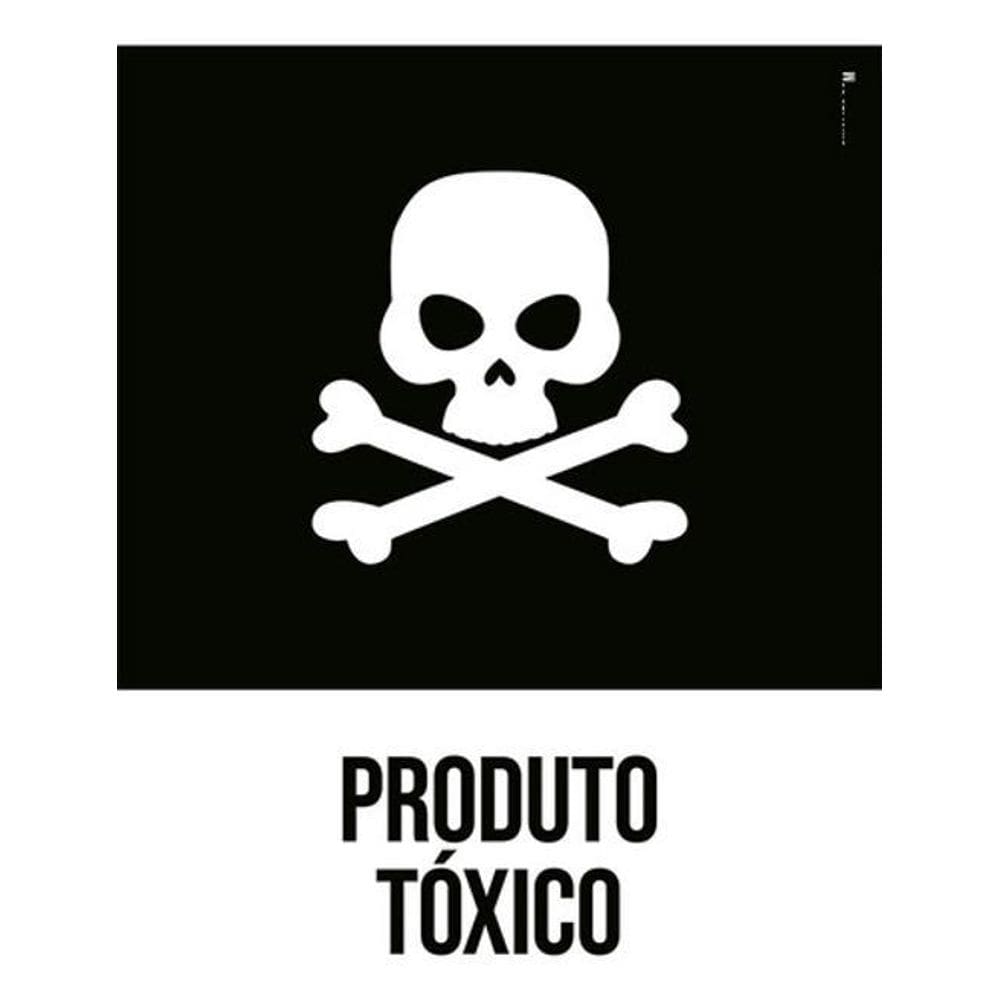 Kit 3 Placas Desenho Produto Tóxico