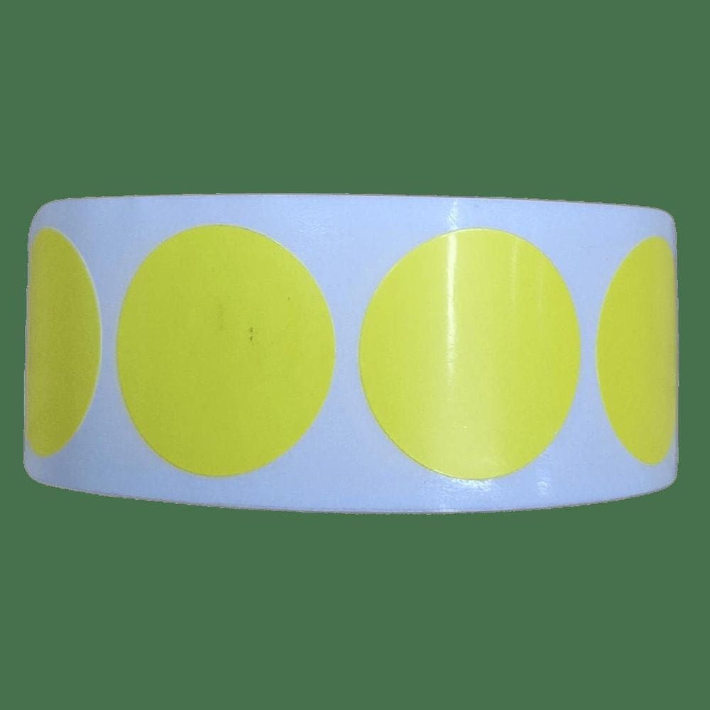 Etiqueta Adesiva Bolinha Colorida Amarelo 25Mm 2,5 Cm Rolo