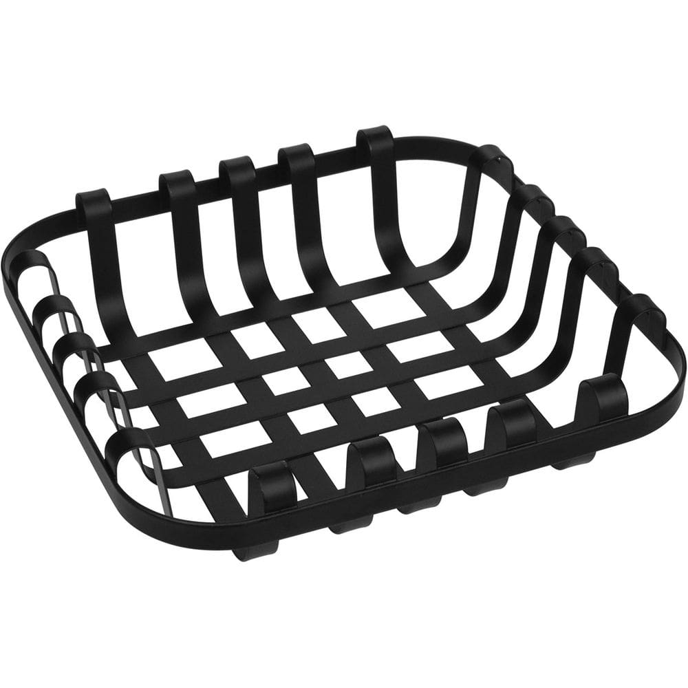FRUTEIRA CENTRO DE MESA DECORATIVA HOME&CO METAL 5x22x22cm PRETO