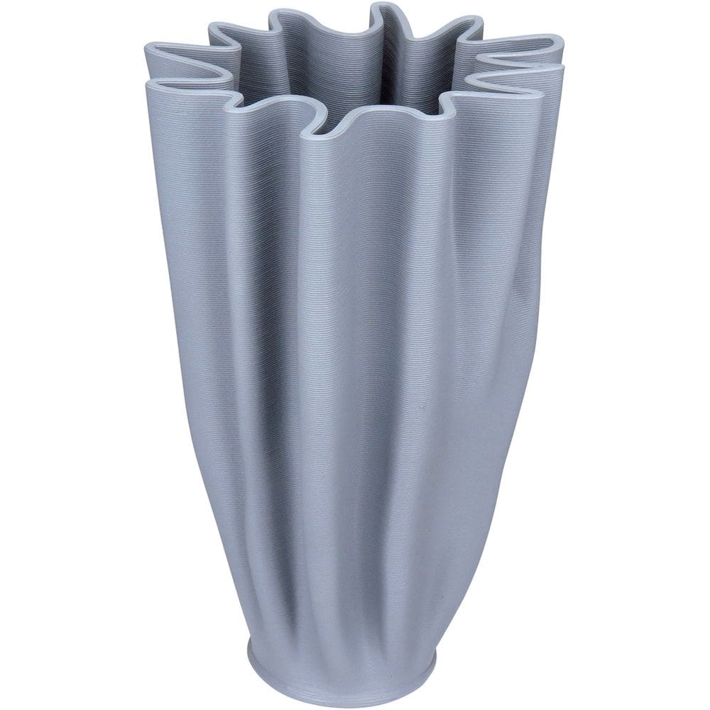 VASO DECORATIVO ENFEITE CASA 3D HOME&CO CERÂMICA 25x18x18cm CINZA