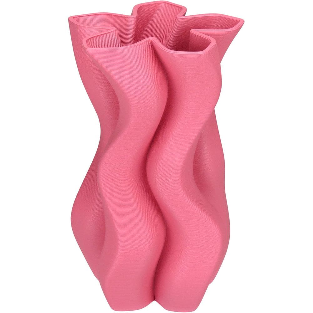 VASO DECORATIVO ENFEITE CASA 3D HOME&CO CERÂMICA 24x14x14cm ROSA
