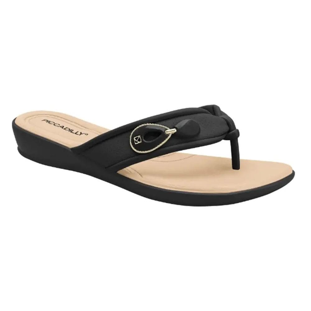 Chinelo dedo pontilhado com detalhe Piccadilly