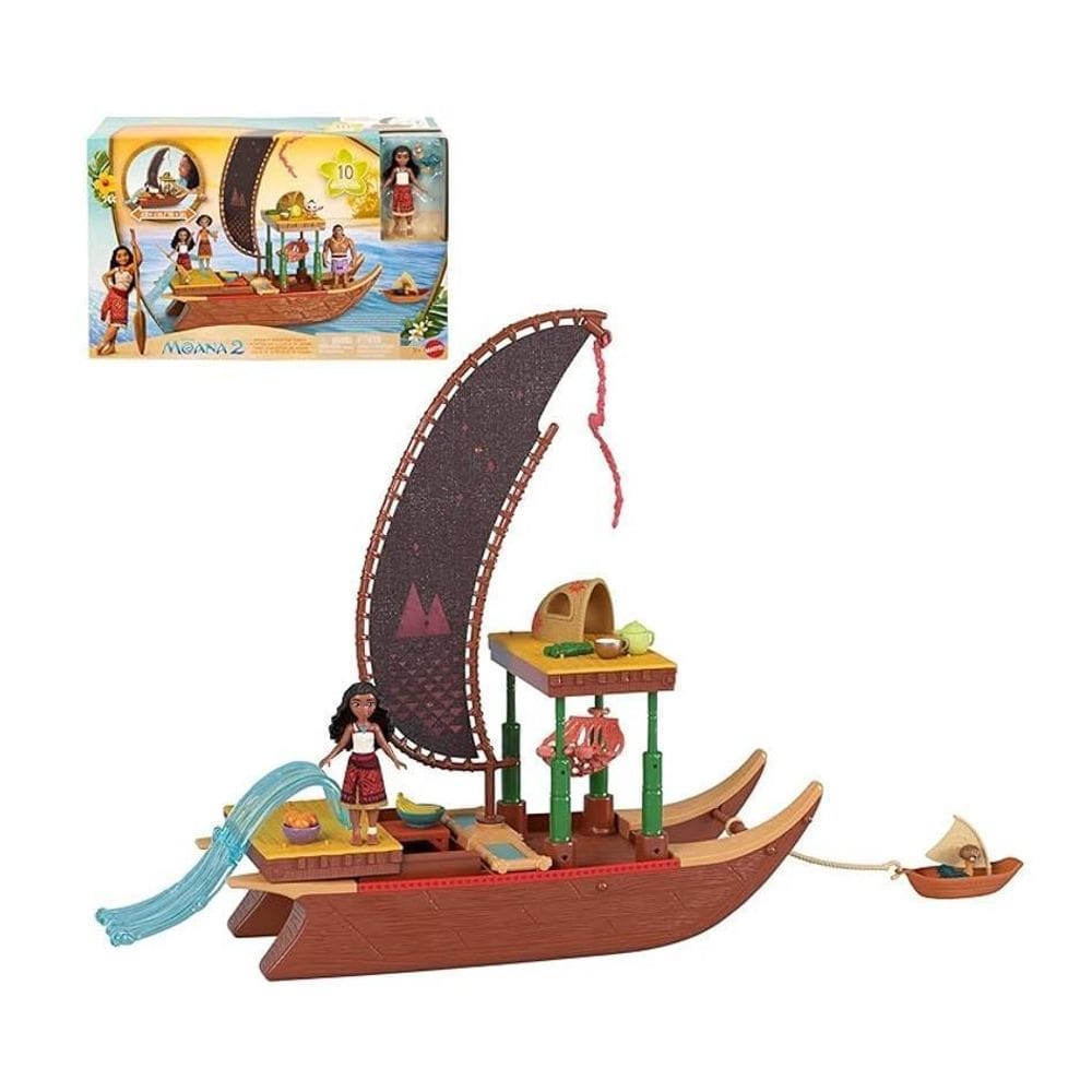 Conjunto Canoa De Aventuras Da Moana 2 Disney - Mattel