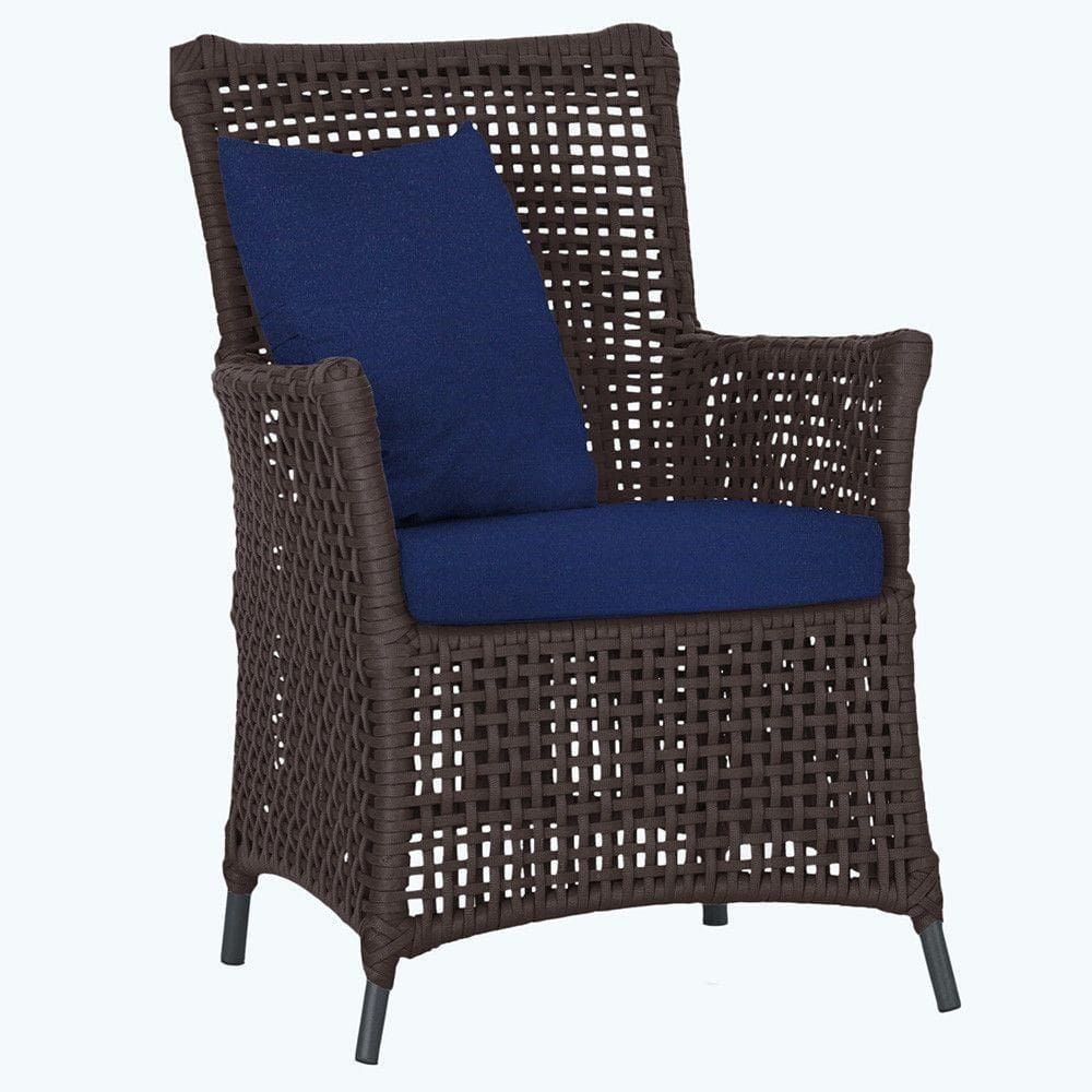 Poltrona Igapó Alumínio Pintura Preta Corda Náutica E10 Marrom