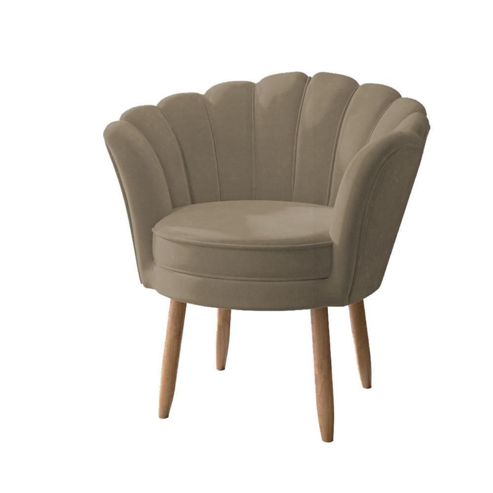Poltronas Flor Quarto Recepção Salao Sala Balaqui Decor Capuccino