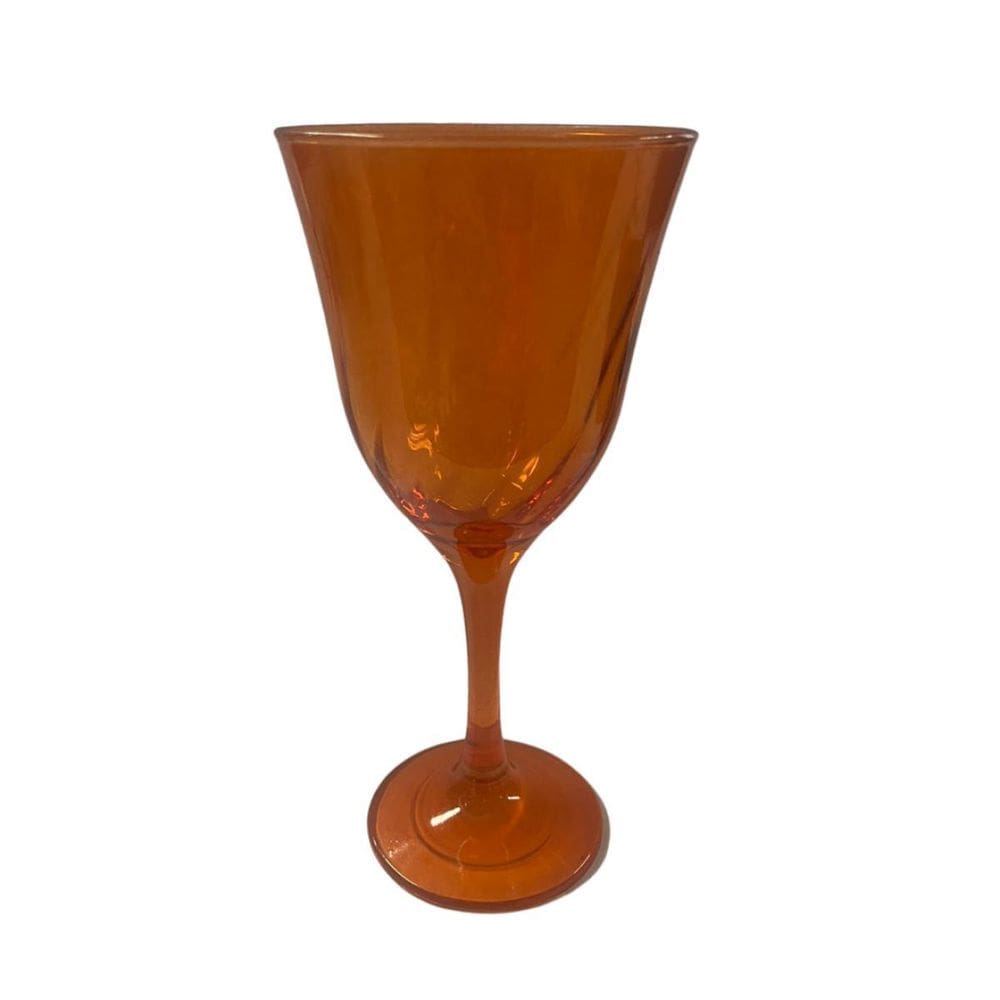 Taça Vinho Lírio Cor Laranja Super Luxo 330 Ml - Vidro