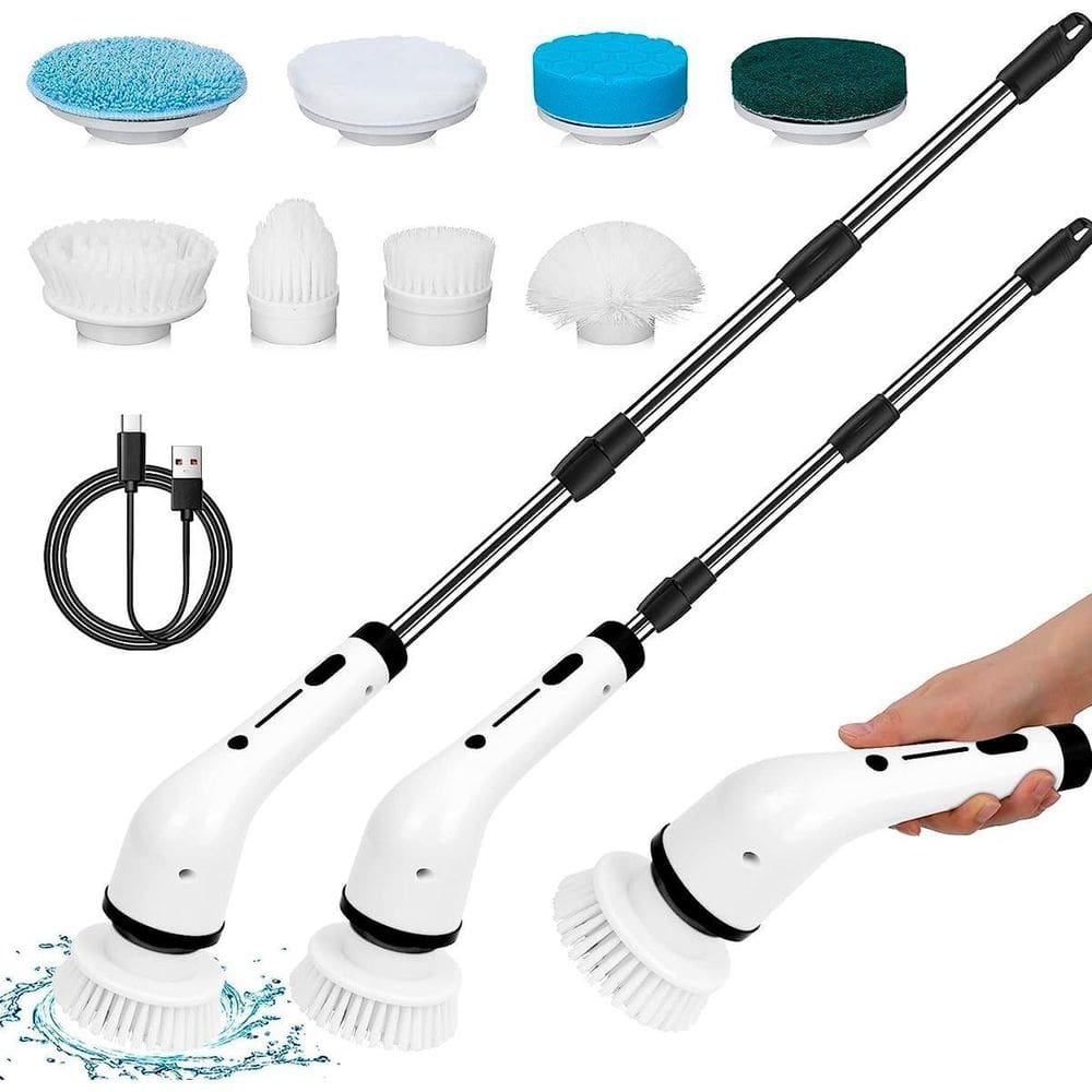 Esfregão Elétrico S/Fio Recarregável 360 Limpeza Completa