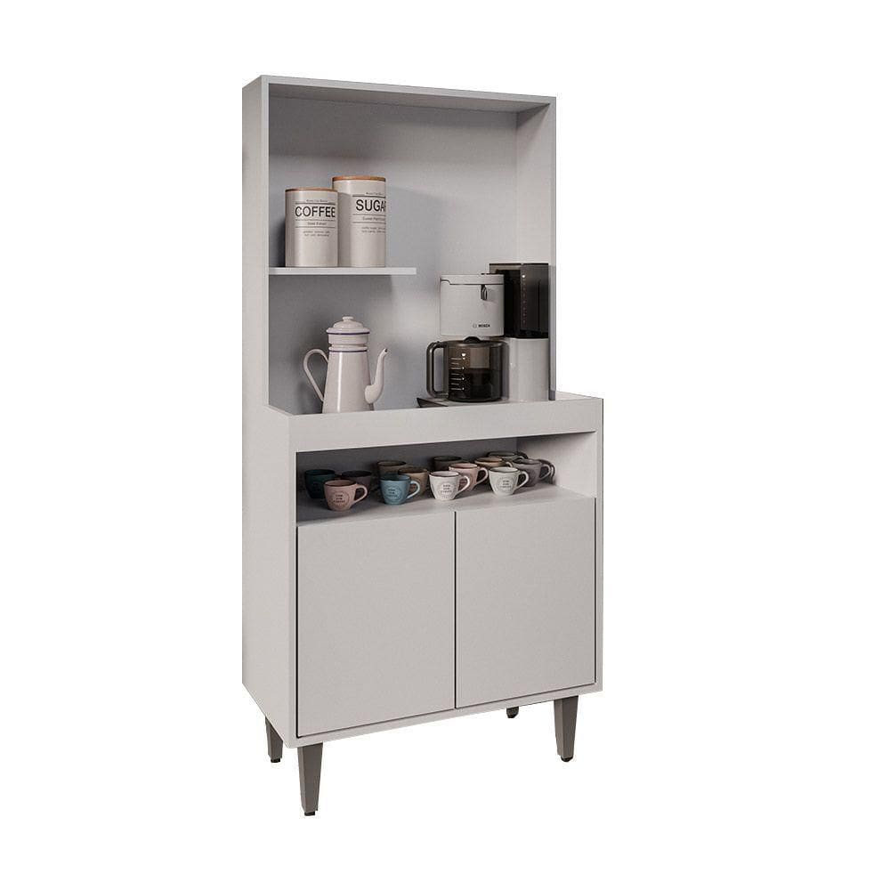 Armário 2p Cantinho Do Café Rilary Para Cozinha Branco M12 - D`rossi