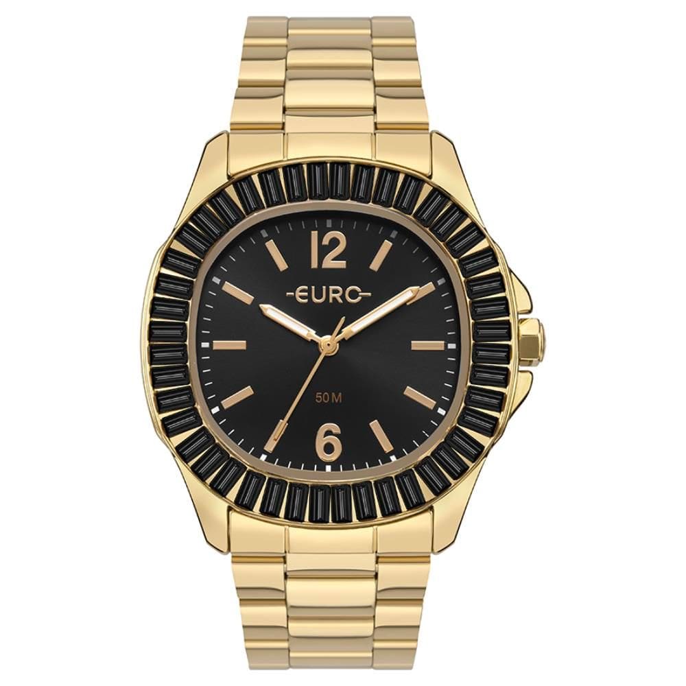 Relógio Euro Feminino Ref: Eu2035yxb/4p Fashion Pedras Dourado