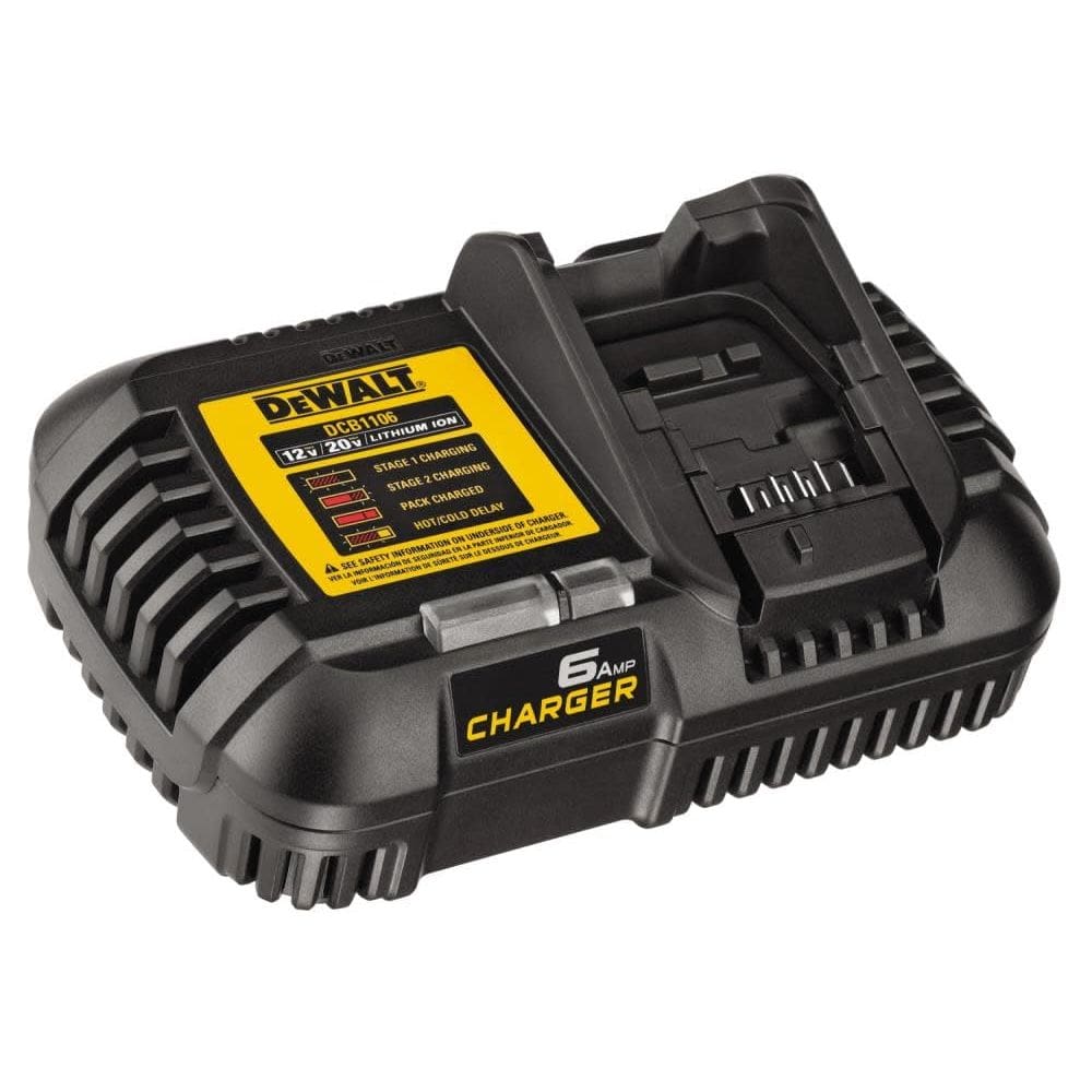 Carregador DEWALT DCB1106 6 Amp para 12V, 20V MAX e FLEXVOLT