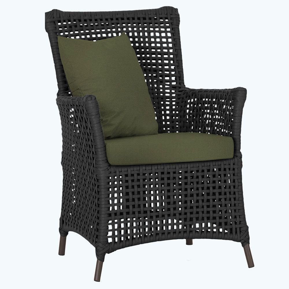 Poltrona Igapó Alumínio Pintura Marrom Corda Náutica E13 Preto