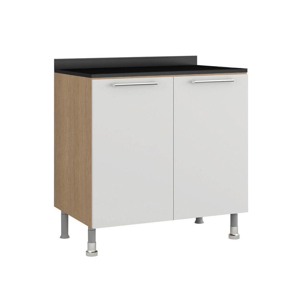 Balcão Cozinha Ditália Aspen 2pt C/tampo Cd-102 Cv/branco