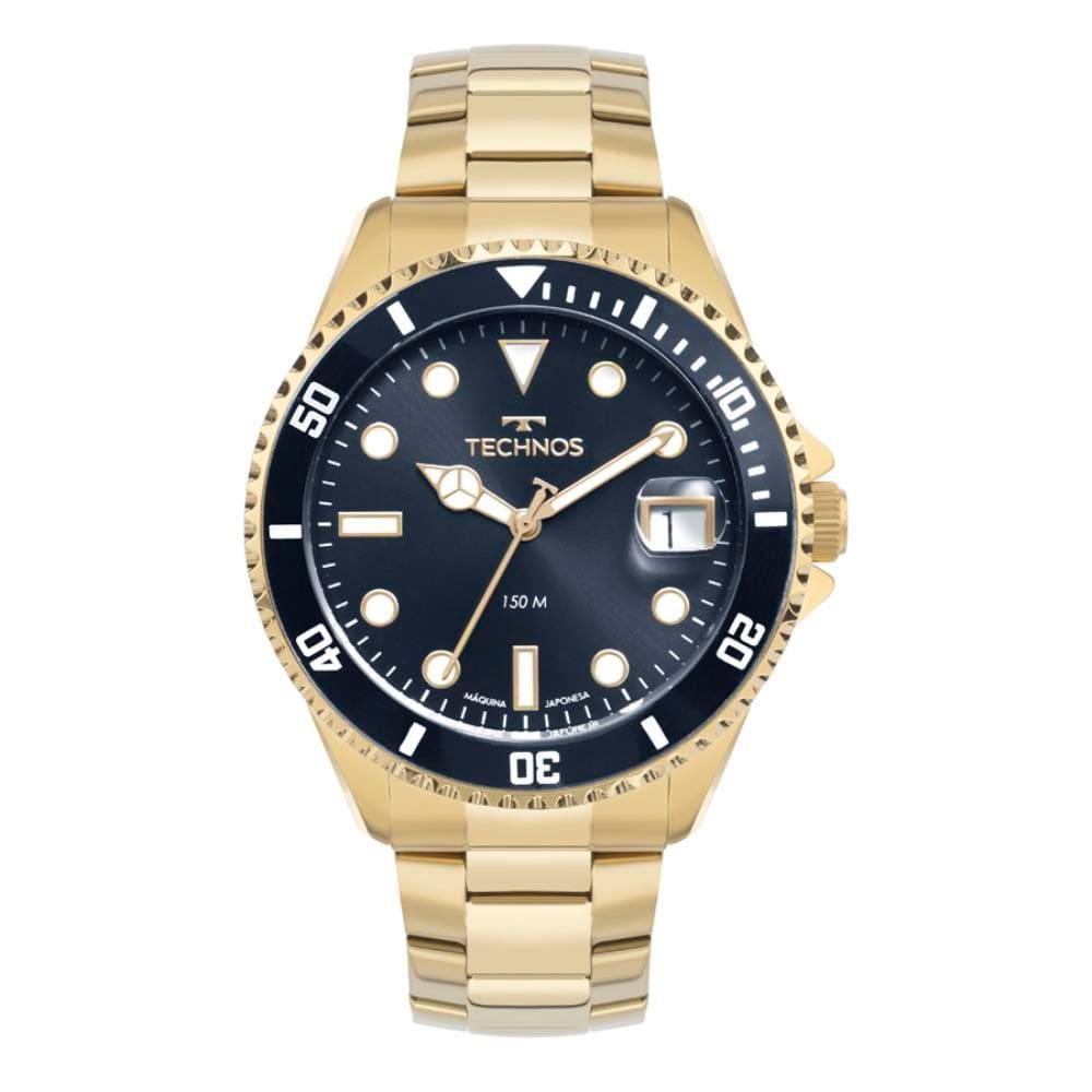 Relógio Technos Masculino Ref: 2415dw/1a Acqua Diver Dourado