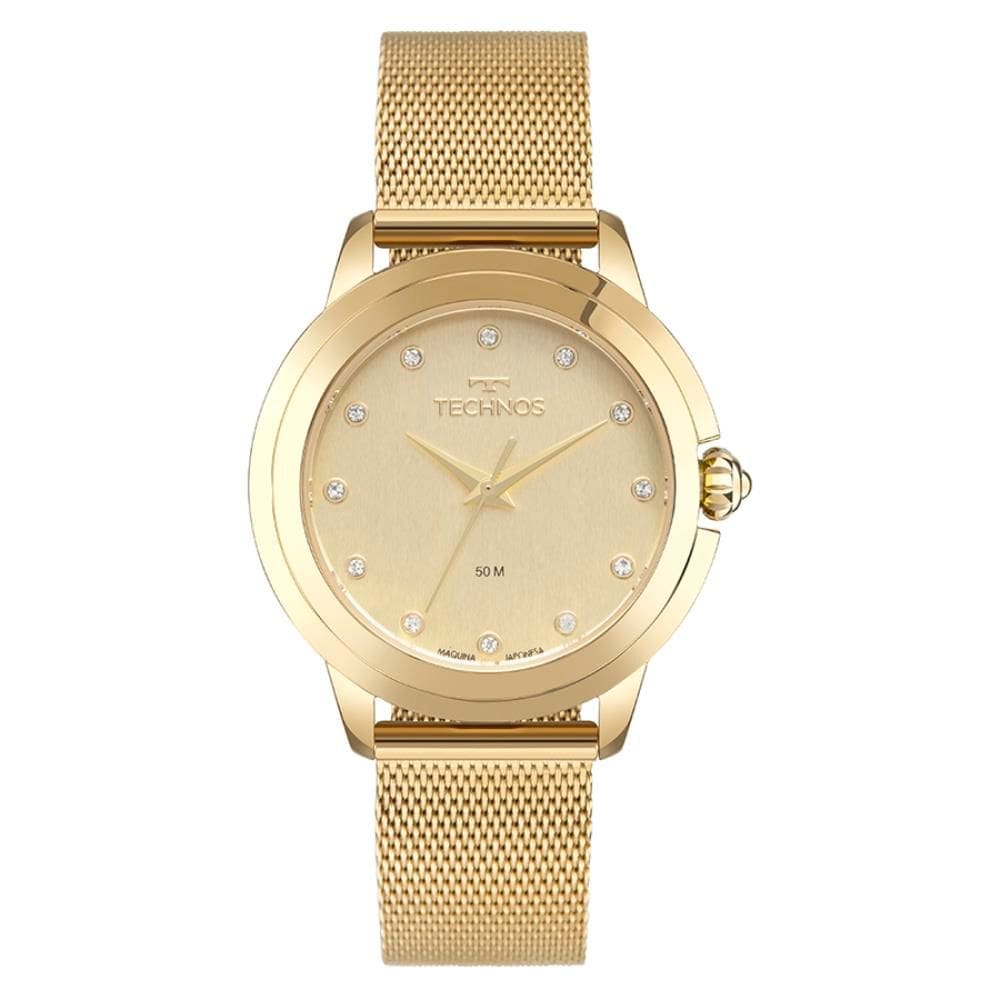 Relógio Technos Feminino Ref: 2036mtp/1d Fashion Mesh Dourado