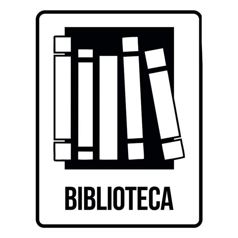 Placa Condomínio Ambiente Biblioteca 36X46