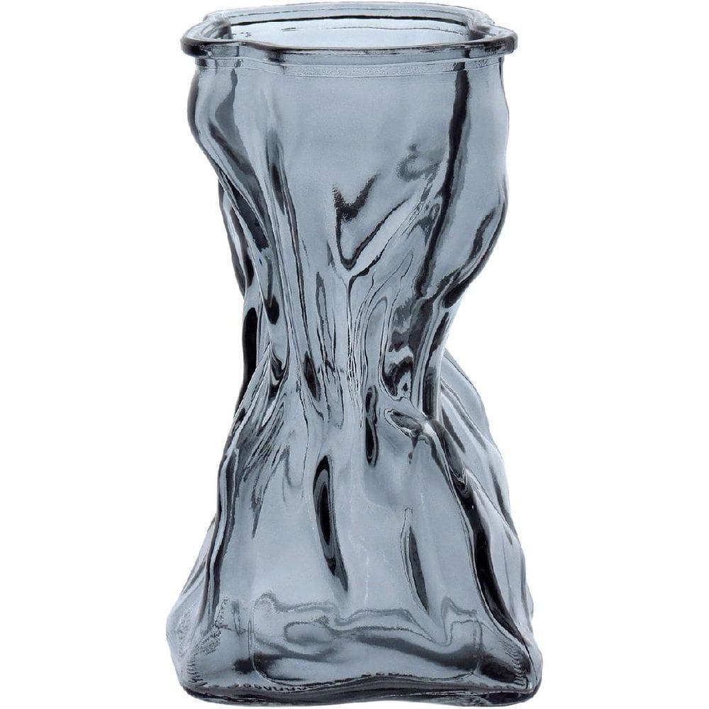 VASODECORATIVO ENFEITE CASA AMASSADO HOME&CO VIDRO 17x7x9cm FUME
