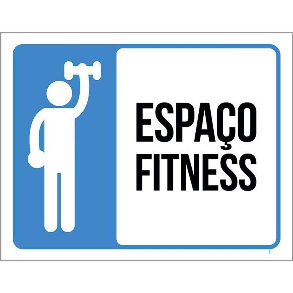 Placa Sinalização - Condomínio Espaço Fitness 36X46
