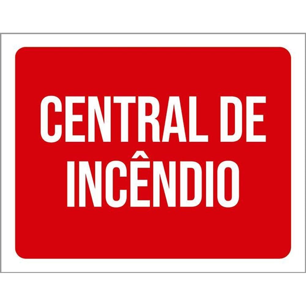 Placa Sinalização Central De Incendio 36X46