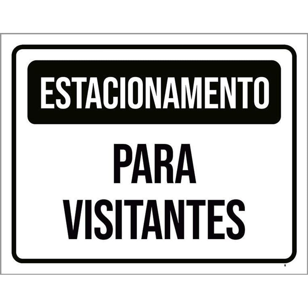Kit 3 Placas Estacionamento Para Visitantes