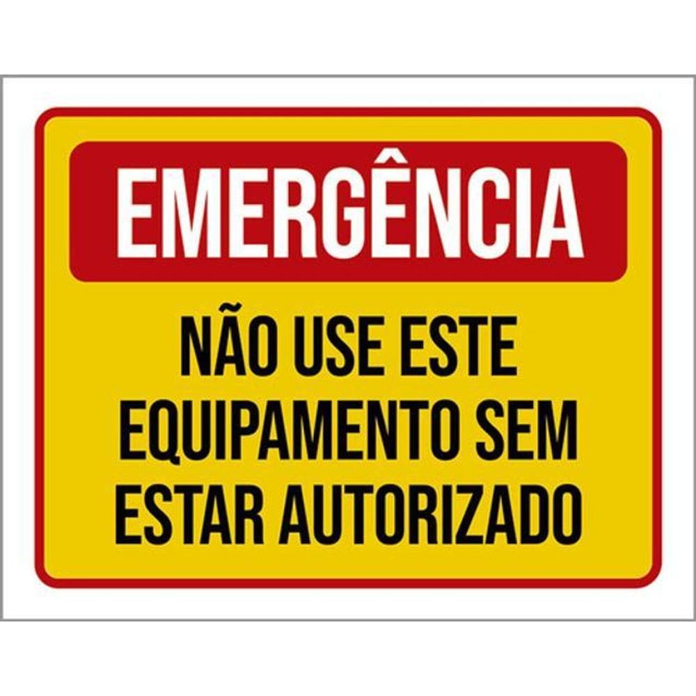 Kit 3 Placas Emergência Não Use Este Equipamento