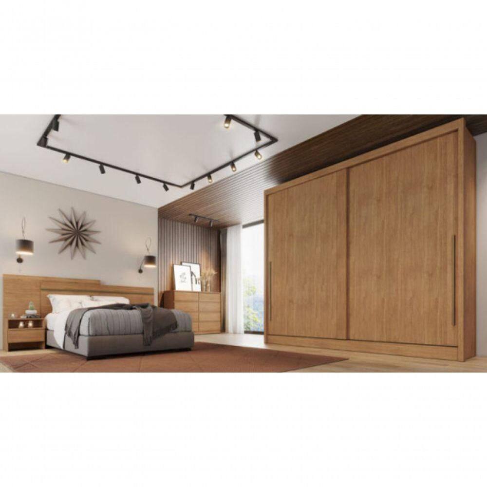 Guarda roupa casal 2 porta correr geom espresso | Extra